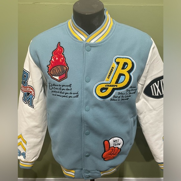 Bleecker Mercer Other - Bleecker&Mercer jacket bomber varsity sky/white